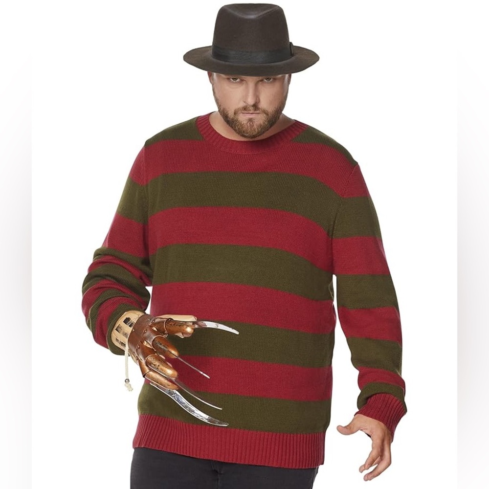 Spirit Halloween A Nightmare on Elm Street Adult Freddy Krueger Sweater Costume